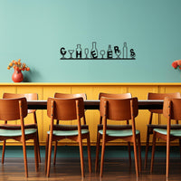 Cheers Metal Wall Art | Wine Glass Bar & Kitchen Decor