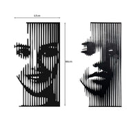 Custom Linear Metal Portrait - Personalized Photo Wall Art