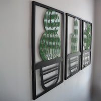 Metall Kaktus Wanddeko - Moderne Sukkulenten Wandkunst für Innen & Außen