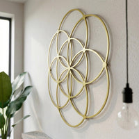 Sacred Geometry Metal Wall Art - Seed of Life Decor