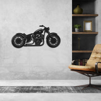 Arte Mural Metálico Moto - Decoración Premium para Garaje y Cueva del Hombre