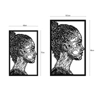 Abstract Wire Woman Metal Wall Art | Female Silhouette