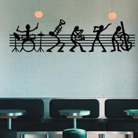 Jazz Band Metal Wall Art - Musician Silhouette Decor
