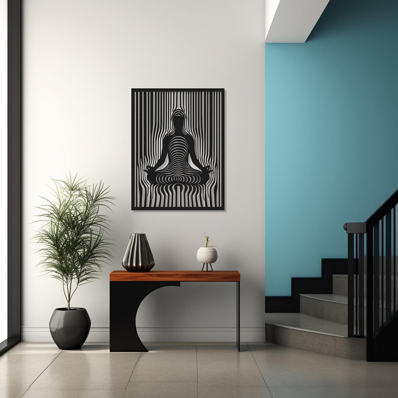 Metal Meditation Wall Art - Yoga & Spiritual Decor