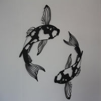 Zen Koi Metall Wandkunst | Japanische Feng Shui Dekoration