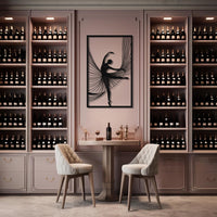 Metal Ballerina Wall Art | Modern Dancer Silhouette Decor