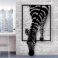 Zebra Metal Wall Art | African Safari Wildlife Decor