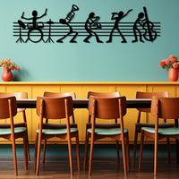 Jazz Band Metal Wall Art - Musician Silhouette Decor