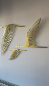 Flying Birds Metal Wall Art Set of 3 | Modern Animal Decor video